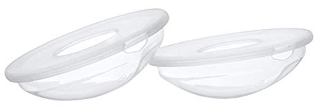 ERZU 2 coquilles d'allaitement Récupérateur lait maternel Économiseurs lait pour allaitement, boucliers téton avec bouchon, pour les fuites lait, recueillir le lait maternel,