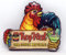Key West Florida Rooster Schild dekorative Magnete MDF 7,6 x 8,9 cm