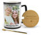 MUGKISS Tasse à café personnalisée de 355 ml avec texte personnalisé et photos apparaissant sur les deux côtés avec liquide chaud (E 13oz lid)