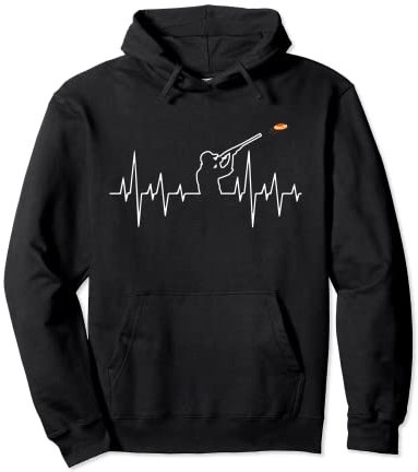 Skeet Trap Shooting Herzschlag Sport Pullover Hoodie