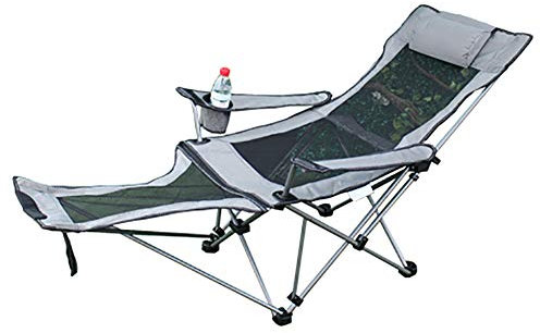 SIGOLY Chaise de Camping Pliante avec accoudoir, Chaise Longue légère avec Repose-Pieds réglable, Fauteuil inclinable Portable pour Pique-Nique de randonnée en Plein air C Double Le Confort Marriage