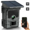 VOOPEAK Solar Wildkamera WLAN 4K 30FPS 46MP, Bluetooth Wildtierkamera mit Bewegungsmelder Nachtsicht, Wildkamera Handyübertragung IR 0,1s Schnelle Auslöser 120° Weitwinkel IP66 wasserdichte