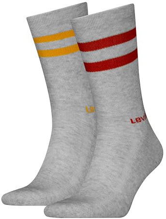 Levi's Unisex Crew Socks, Orange/Yellow, 35/38