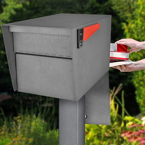 Mail Boss 7525V Mail Manager Street Safe Locking Security Mailbox, Granit