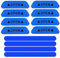Taiyyi Pack of 12 Anti-Collision Reflector Stickers, Warning Reflective Stickers, Reflective Stickers for Cars, Reflective Stickers (Red, Green, White, Blue, Yellow, Orange) (Blue)