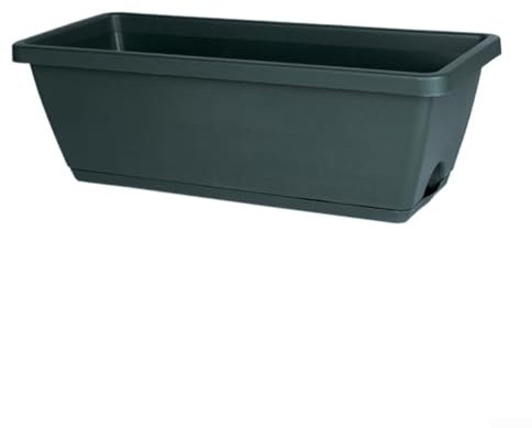 Zoegneer Macetas rectangulares para plantas pequeñas, macetas de estilo escandinavo para uso doméstico (gris oscuro)