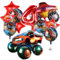 Ctxtqtdt 11 Stück Monste-truck Geburtstagsdeko 4 Jahre Junge, Cars Luftballons Geburtstag Set, Rennwagen Kindergeburtstag Folienballon, Geburtstag Party Deko Ballons Set für Kinder (4)