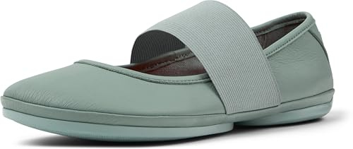 Camper Women's Right Nina Closed Ballet Flats, Medium Green 259, 5 UK