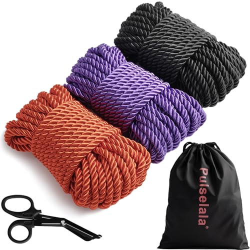 Kit de Cuerda Japonesa Shibari para Juegos – Ideal para Principiantes y Expertos, Cuerda Suave y Sedosa, Nudos Simples y Complejos Parejas