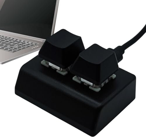 Keyboard 2 Keys - Shortcut Copy Paste Keyboard, 2 Key Copy Paste Keyboard | Custom Small Keypad Hot Swappable Handed Mechanical Game Keyboard Cherry with USB Cable (White, Black)(2.05X1.89X1.18inches)
