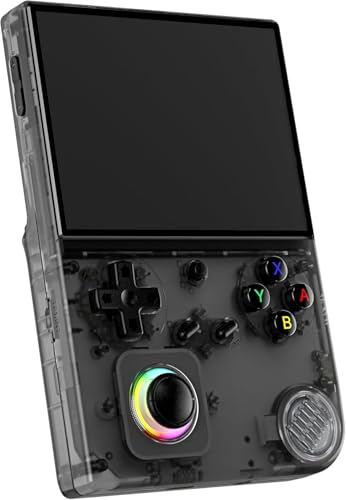 BuLuHAHA RG40XX V Retro Handheld Spielkonsole - 4.0“ IPS Bildschirm, 64GB TF Karte, RG40XXV Tragbare Spielkonsole Wiederaufladbar Eingebauter 3200mAh Akku Linux System (schwarz)