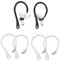 6 Pcs Ear Hooks, Sport Earbud Lanyard Strap, Soft Running Tether Lanyard, Compatible with AirPods 1/2/3/Pro, Silicone Connector, Suitable for Sports and Running (Black + White)