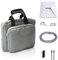 AstroniSync Reisetasche für Starlink Mini Gears – Doppeltaschen-Design – Handtasche für Starlink Mini Anatna, Ethernet-Kabel, Ständer, Netzteil – für Wohnmobil, Camping, Outdoor-Feld, GRAU
