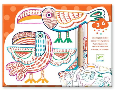 Coloriage pour Enfant Dessins à révéler Familles Sauvages - Djeco