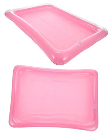 Vaguelly 2stücke Aufblasbarer EIS-servierhalter Für Schwimmbäder Aufblasbares Tablett Für Getränke Und Lebensmittel PVC-Material Für Poolpartys Und Picknicks Leicht Aufzublasen Und Wiederve