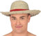 FIESTAS GUIRCA | Sombrero de Paja con Cinta Roja (Talla Única) - Accesorio para Fiestas de Verano y Graduación - Ideal para Adultos Unisex en Carnaval - Natural