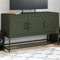 Gecheer Mobile TV Verde Oliva 100,5x39x60,5 cm in Acciaio,Mobile TV Moderno,Tavolino Porta TV,Armadietto Stand TV,Mobiletto TV,Mobiletto Porta TV,Mobile da Salotto,L846480