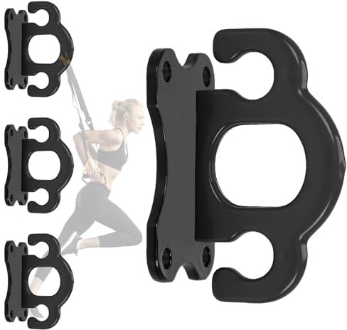 3 Stück Widerstandsband-Wandanker,Fitness-Tau-Halterung,Sling Trainer Decken-Haken aus Stahl für bis zu 2000 lbs,Fitnessstudio Workout Ausrüstung Zubehör für Krafttraining,Yoga,Schaukeln (Schwarz)