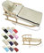 Kombi-Angebot Holz-Schlitten mit Rückenlehne & Zugseil + universaler Winterfußsack (108cm), auch geeignet für Babyschale, Kinderwagen, Buggy, aus Wolle Uni (beige)
