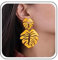 Yheakne Vintage Palmwedel Ohrringe Gelb Monstera Blatt Ohrringe Tropische Grüne Pflanze Ohrringe Emaille Blatt Tropfen Ohrringe Schmuck Für Frauen