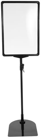 Mobestech Présentoir à Affiches A4 Réglable Noir, Support De Panneau De Table Hauteur 35-60 Cm, Porte-affiches En Plastique Solide Pour Commerces Et Expositions