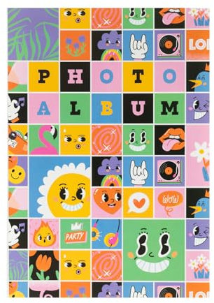 Grupo Erik Fotoalbum Einsteckalbum 10x15 Funky Friends - Foto Einsteckalbum 10x15 - Fotobuch für 36 Fotos Erinnerungsbuch Grün