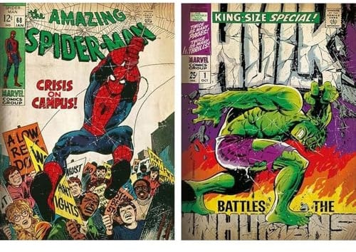 Pyramid International Marvel Comics Spider-Man & Hulk Poster Set 52 x 38 cm