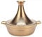 Tajine marocain à Trois étages en Acier Inoxydable 304 épais avec 2 poignées et Gants en Silicone Anti-brûlure de Cuisson (Couleur : Or, Taille : 22 cm)