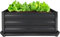Metall Gemüsebeet Umrandung anthrazit pulverbeschichtet - 84 x 54 cm - Garten Hochbeet Umfassung aus Eisen ohne Boden - Pflanzbeet Frühbeet Gartenbeet Kräutergarten Pflanzkasten rechteckig