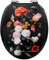 WOLTU Abattant WC avec Frein de Chute, Lunette Toilettes WC, en MDF, Dégagement Rapide, en Forme O, Charnières Réglables, Motif de Fleurs