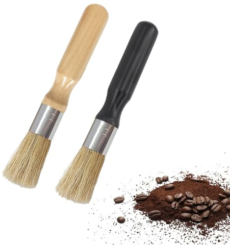 SZZETK 2 Stück Kaffeepinsel, Barista Pinsel, kaffeepinsel Reinigung | Kaffeepinsel Kaffeemühle, Kaffeepinsel Barista, Espressomaschinen Und Kaffeemühlen, Nachhaltig Und Ergonomisch Gestaltet