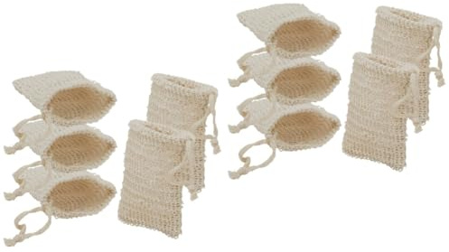 Healifty 2 Sätze Seifensäckchen Exfolierende Duschbeutel Baumwolle Für Handgemachte Seifen Für Dusche Und Seifenaufbewahrung Mit Kordelzug Und Leichtem Design 5 Stück * 2