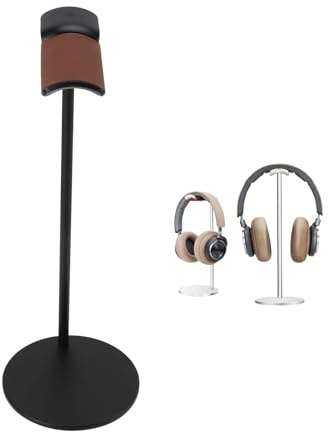 CHICIRIS Kopfhörerständer, Kopfhörerhalter für Schreibtisch Aluminium -Legierungs -Headset -Halterständer mit Stützleiste 10 cm Feste Basis (Black)