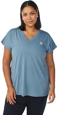 Zizzi Active Sportshirt Damen große Größen - V-Ausschnitt, Kurzarm, locker | Trainingsshirt mit V-Ausschnitt aus 88% Polyester und 12% Elastan, elastisch und leicht, für Sport und Alltag