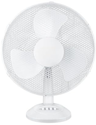 Genérico Ventilador de Mesa 30 cm (12”) Up Comfort 35W – 3 Velocidades, Oscilación 80°, Motor DC de Cobre, Silencioso 52 dB, Ventilador de Escritorio para Hogar y Oficina, Blanco