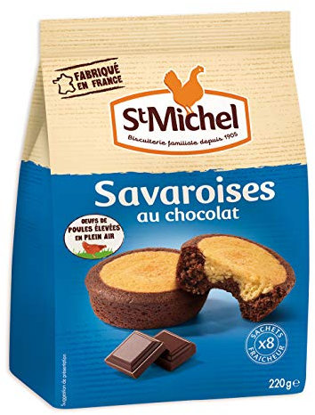 St Michel Savaroises au bon chocolat x8 en sachet individuel 220g
