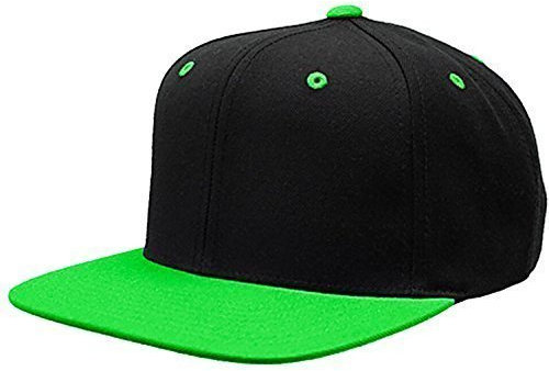 - Senza marca/Generico - Cappello Snap Back Cappellino Berretta Visiera FRONTINO Cotone Nero Verde