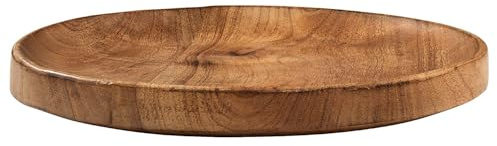 BUTLERS Dekoteller Mangoholz - Forest - | Farbe Braun - ø30 cm - Servierteller für Kerzen & Pflanzen - Holztablett für Sideboard & Kommode