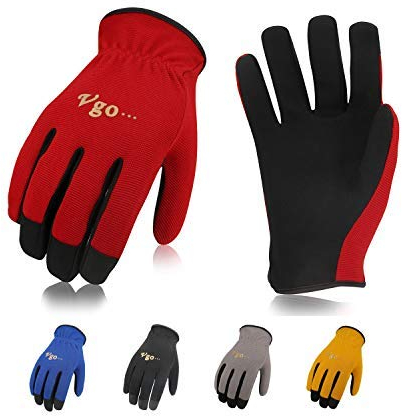 Vgo... 5 Paare Multifunktionale Arbeitshandschuh,Sicherheitshandschuhe,Bauarbeitshandschuhe, Gartenhandschuhe,leichte Handschuhe(AL8736)