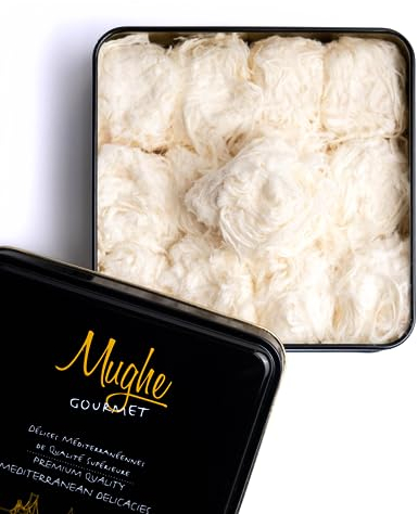 MUGHE GOURMET Luxury Turkish Cotton Candy Pismaniye Sweet (12 Fluffs)-Special Halva Candy Gift Box-Gourmet Confectionery Pishmaniye-Traditional Floss Halvah Gifts