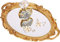 Zosenley Deko-Spiegeltablett oval Gold