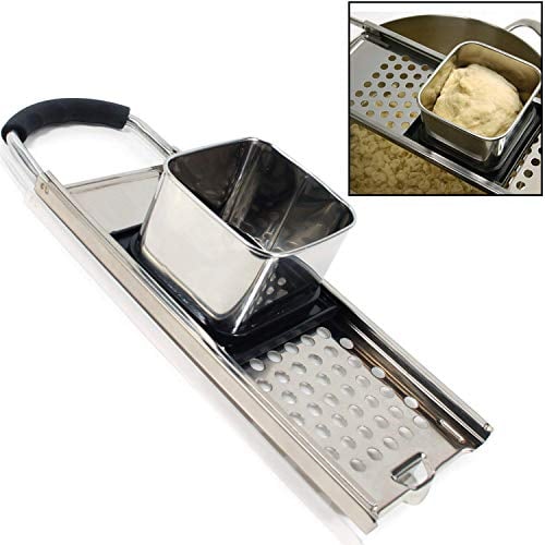 Hochwertige Spätzle-Maker aus Edelstahl mit komfortablem Griff, traditioneller deutscher Eier-Nudelmacher