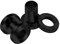 KJM FASHION 2 Stk Schwarz Eloxiert 6 mm 2 Gauge Fleischtunnel Screw Ohr Flesh Tunnel Ohrringe Plug Stecker Dehner Piercing Schmuck 1864