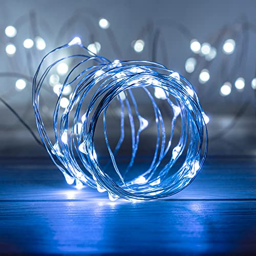 LED-Lichterkette, silberfarben, 4 m – Lichterkette mit 40 LEDs – LED-Lichterkette für Schlafzimmer, Weihnachtsdekoration, poetische und romantische Atmosphäre