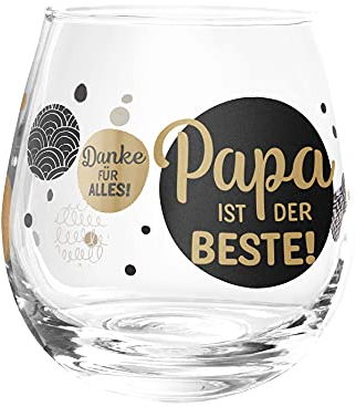 Whiskyglas, Wasserglas oder auch Weinglas mit Spruch Papa ist der Beste
