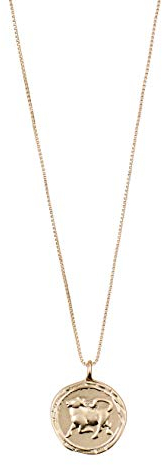 PILGRIM Jewelry Halskette mit Stier Sternzeichen - Vergoldet, Kristall (Stier)