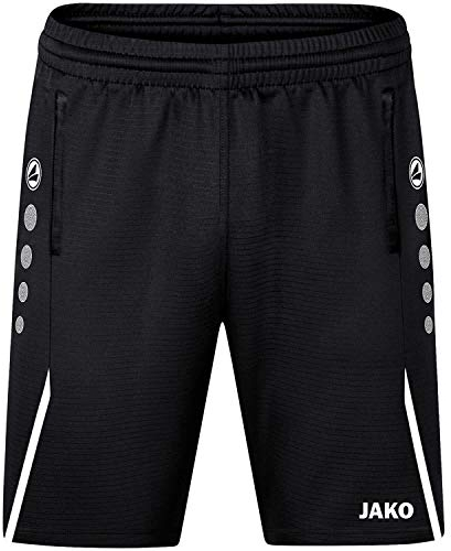 JAKO Unisex Kinder Træningsshorts Trainingsshort Challenge, Schwarz/Weiß, 152 EU