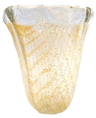EDM Tulipa de cristal CAMPANA 13x14cm ámbar boca de 3.5cm