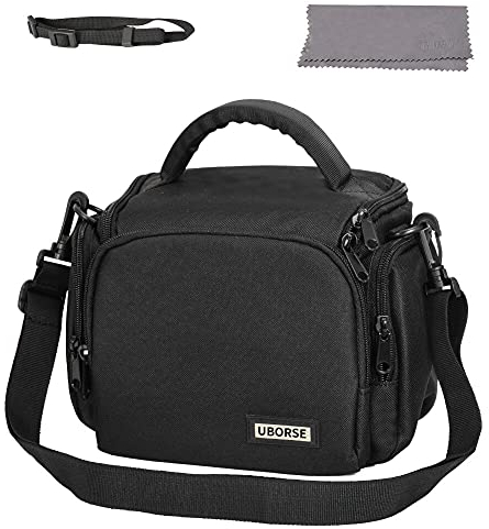 UBORSE Sacoche pour Appareil Photo Reflex Étanche Sac bandoulière pour Appareil Photo Numérique Housse de Protection pour DSLR et Accessoires