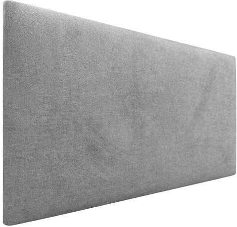 DHOME Kopfteil aus Kunstlederoder Stoff AQUALINE Glatt mit Beinen Kopfteil gepolstert Luxusbett Kopfteil (Stoff Grau, 90cm (Betten 70/80/90))
